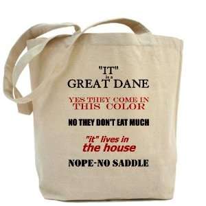  Great Dane Walking Answers Humor Tote Bag by  