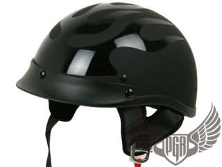 Carbon Fiber Motorcycle DOT APPROVED Half Helmet Harley Chopper Custom 