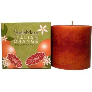  Stella Mare Italian Orange 3 X 3 Pillar Candle