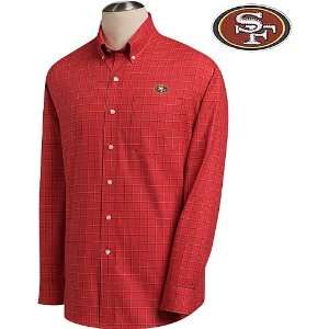   San Francisco 49ers Mens Conference Plaid Shirt: Sports & Outdoors