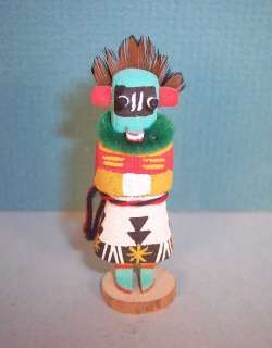 Miniature Navajo Crazy Rattle Kachina Doll 2 3/8 Tall  
