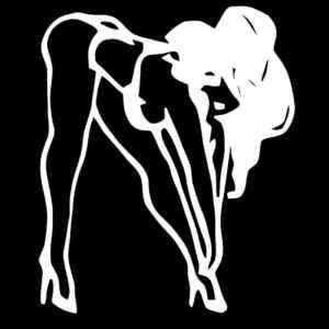 Sexy Cowgirl wearing a cowboy hat Decal/Sticker  