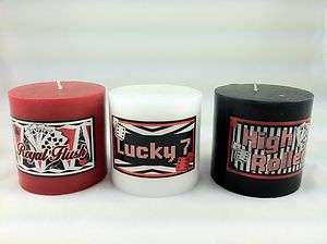   Themed Candles NEW Cards Dice Lava Enterprises Lucky 7 Poker Set 3