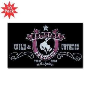   Rectangle) (10 Pack) Cowgirl Country Wild and Untamed 