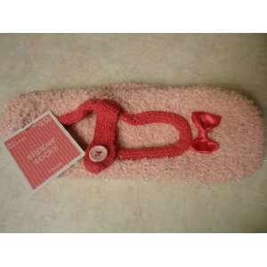  Light Pink Micro fiber soft Mary Jane Slipper Socks 