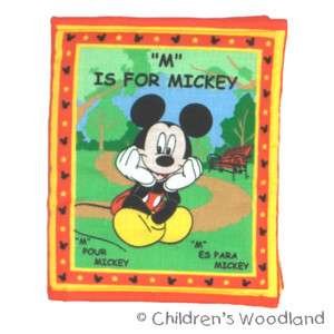 MICKEY MOUSE CLOTH/SOFT BOOK! IN SPANISH/FRENCH! KIDS!  