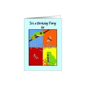   for Hayden   Colorful frogs bee dragonfly bugs Card: Toys & Games