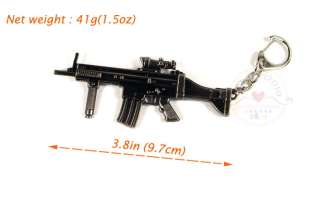 Cross Fire SCAR L Assault rifles Metal Model gun Keychain ring 