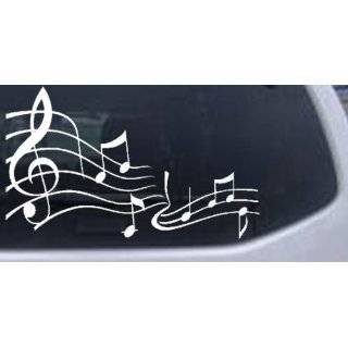 Music Scales Car Window Wall Laptop Decal Sticker    White 3in X 5in