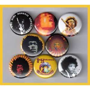 Jimi Hendrix Experience Set of 8   1 Inch Magnets 
