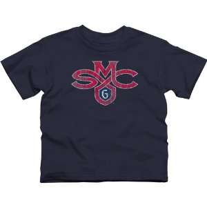  Saint Marys Gaels Youth Distressed Primary T Shirt   Navy 