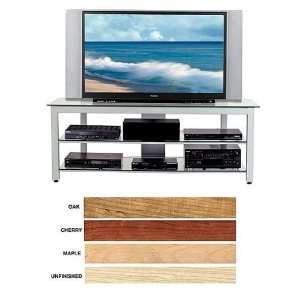   63 inch Wide Glass Audio Video Rack TV Stand MGV 63SIL: Home & Kitchen