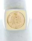 18k gold estados unidos mexicanos peso coin eagle ring we