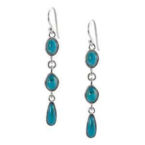  Barse Sterling Silver Turquoise Drop Earrings: Jewelry