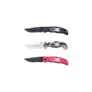  Maxam® 3pc Liner Lock Knife Set with Spider Artwork on 