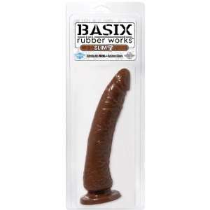  Basix rubber works 7in slim dong   brown: Health 