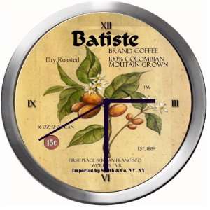  BATISTE 14 Inch Coffee Metal Clock Quartz Movement 