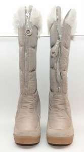 NEW JUICY COUTURE Ensley Cobblestone Nylon Faux Fur Wedge Knee Women 
