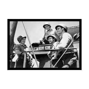  Coast Guard LST Bags Three Japanese Planes 12x18 Giclee on 