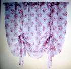 PINK CABBAGE ROSES Lilacs Textured BARKCLOTH Vintage FABRIC Curtain 