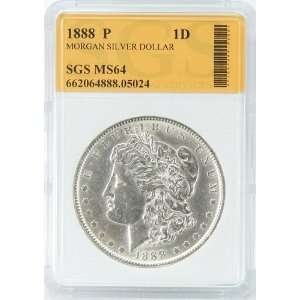  1888 P MS64 Morgan Silver Dollar Graded by SGS: Everything 