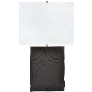  Circles Tall Table Lamp, 10Hx18W, BLACK: Home 