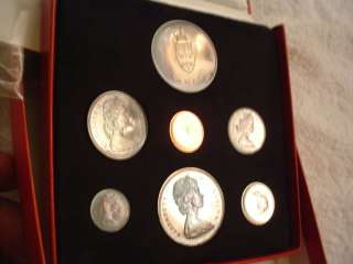 1967 Canada Silver Centennial Set in Red Leather case  