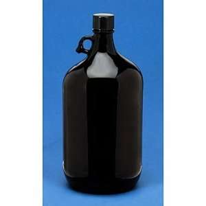 Safety Coated 4 L Amber Glass Bottle  Industrial 