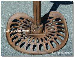 swivel TRACTOR SEAT BARSTOOL bar stool cast iron chair man cave 