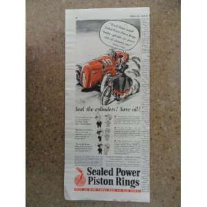  Sealed Power Piston Rings,Vintage 40s print ad (Granny O 