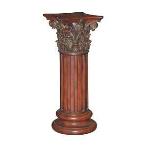  Wood Tone Corinthian Pedestal