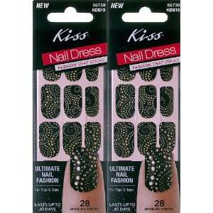  **2 PACK** KISS NAIL DRESS TEDDY Jeweled Strips for 
