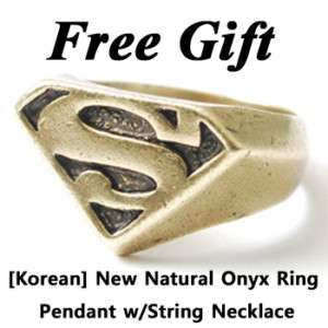 Korean]Men Engraved Traditional SUPERMAN Symbol Ring  
