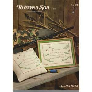 To Have a Son  (Country Crafts Leaflet No. 63): Pat Waters:  