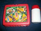 new plastic lunch box flintstones movie with thermos red expedited