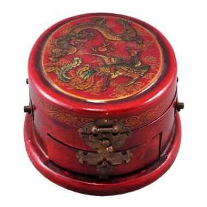  Dragon and Phoenix Leather Chinese Jewelry Box: Home 