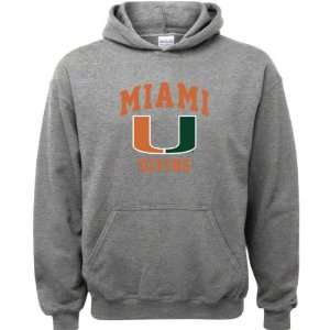  Miami Hurricanes Sport Grey Youth Diving Arch Hooded 