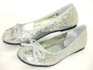 Glitter Sparkle Girls Kids Ballet Flats*Casual or Pageant Dress Shoes 