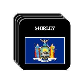 US State Flag   SHIRLEY, New York (NY) Set of 4 Mini Mousepad Coasters