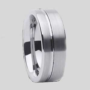  Tungsten Carbide Ring Traditional Flat Design With Beveled Edges