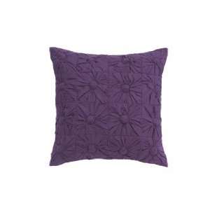  DKNY Willow Gathered Knot Decorative Pillow, Plum, 18 Inch 