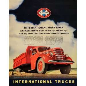 1939 Ad International Harvester Trucks Red Heavy Duty   Original Print 