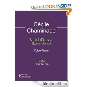 Chant damour (Love Song) Sheet Music Cecile Chaminade  