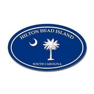  Hilton Head blue Island Oval Sticker by  Arts 