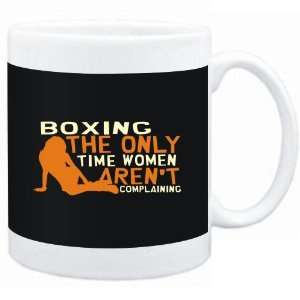  Mug Black  Boxing  THE ONLY TIME WOMEN ARENÂ´T 