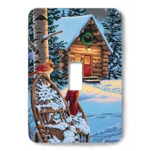   Christmas Cabin Decorative Steel Switchplate Cover