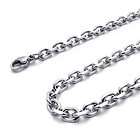 11 51 2 5mm Silver Tone Charm Mens Stainless Steel Necklace O 