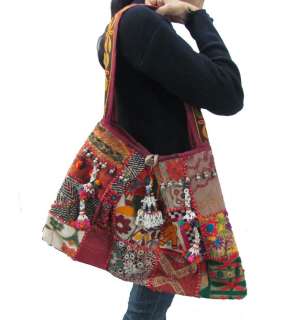 INDIAN BANJARA SHOULDER BAG VINTAGE HANDBAGS COTTON TRIBAL GYPSY BAGS 