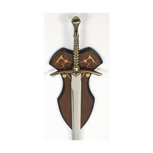  medieval elven elf warrior gothic sword w/ plaque new 