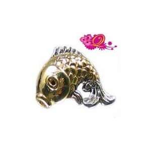   Bi color Fish Charm Bead for Pandora/Chamilia/Troll etc n Jewelry
